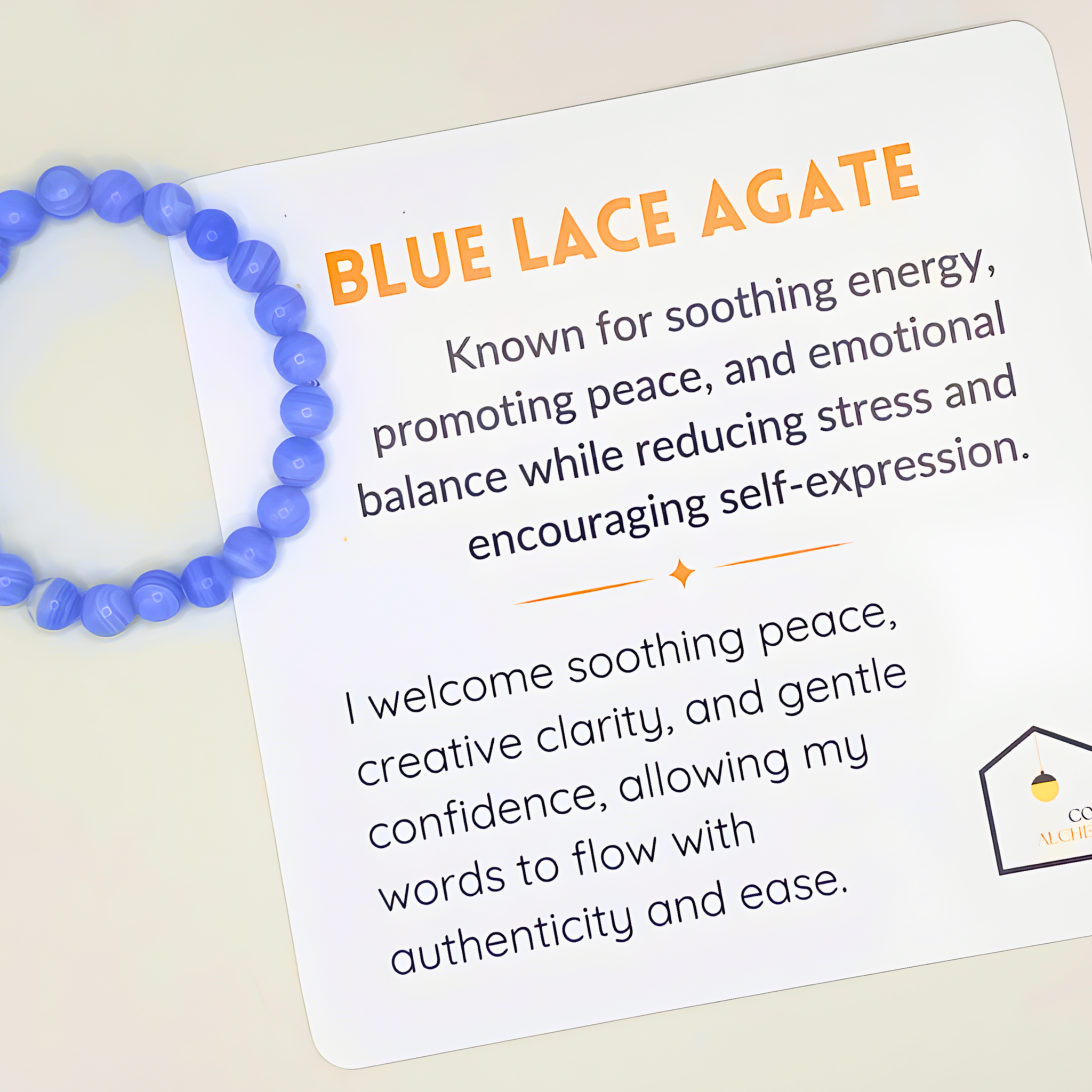 Blue Lace Agate, Whispering Sky Bracelet