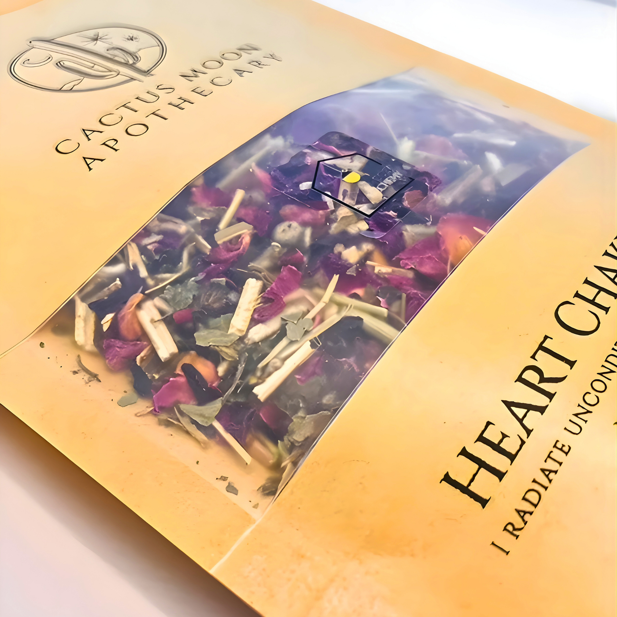 Packaged herbs with a visible brand logo on a white background